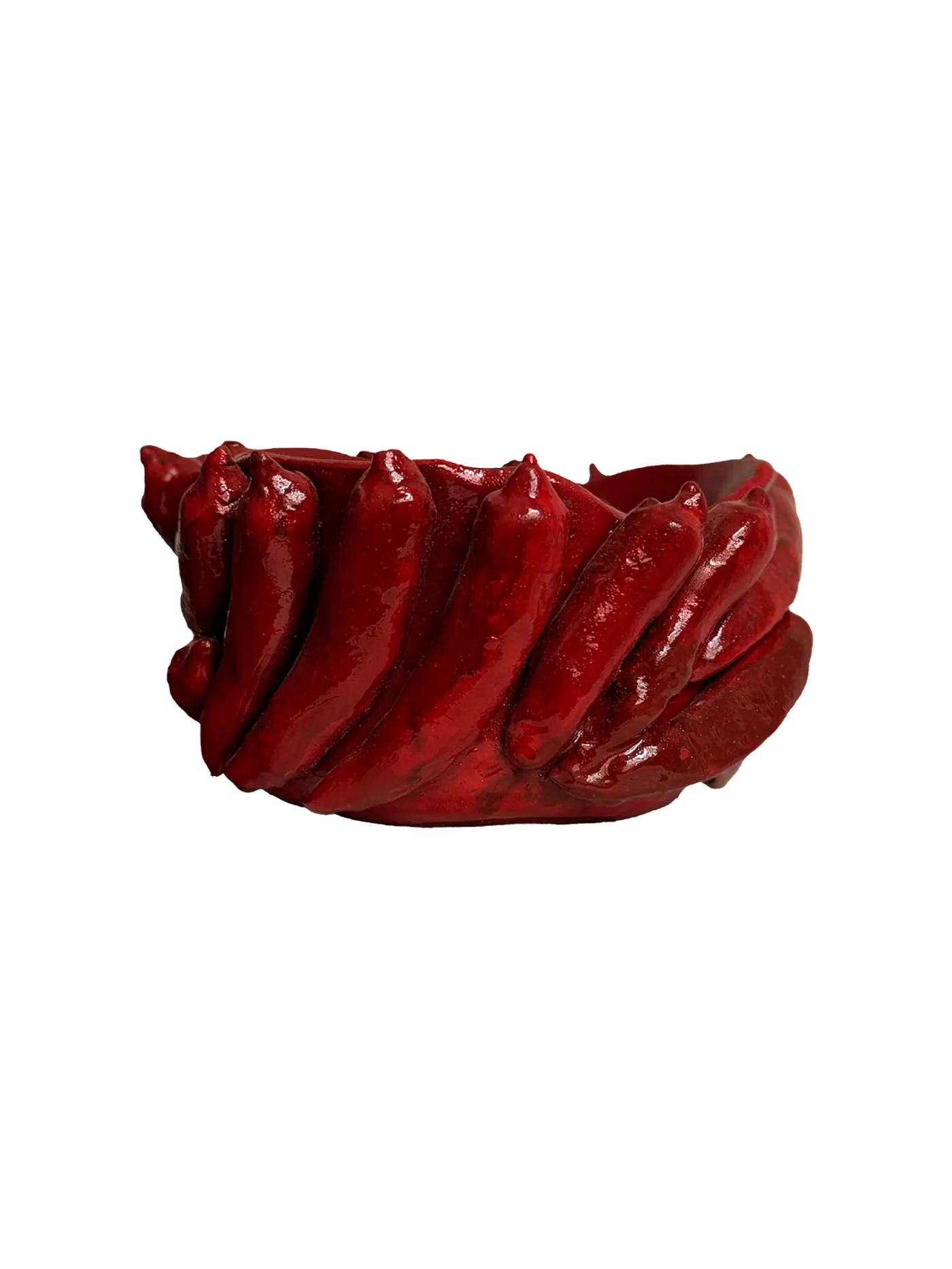 Pepper Vase Small, Deep Chili Red