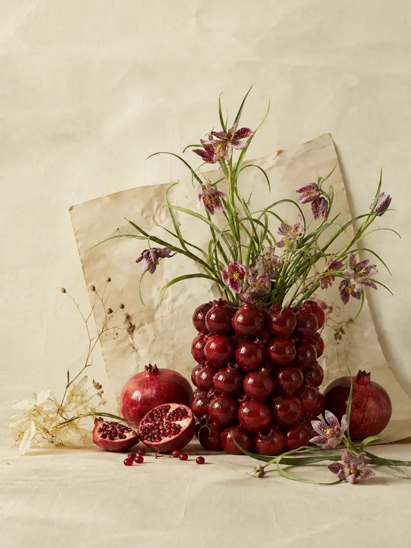 The Pomegranate Vase with pomegranates