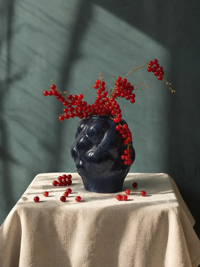 A ceramic piece styled in a quiet interior